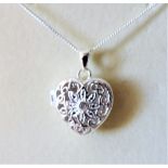 Sterling Silver Heart Locket on 18 inch chain