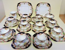 Antique Victorian Hand Painted 34 Piece Tea Set for 10 People