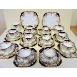 Antique Victorian Hand Painted 34 Piece Tea Set for 10 People