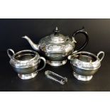 Antique Edwardian 4 Piece Silver Plated Tea Set