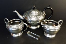 Antique Edwardian 4 Piece Silver Plated Tea Set