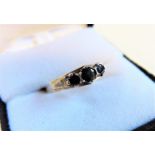 Vintage Sterling Silver Sapphire Ring