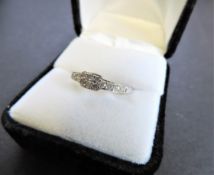 Sterling Silver Diamond Ring