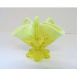 Davidson Primrose Pearline Uranium Glass 'Lady Caroline' Bowl