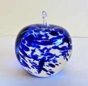 Hand Crafted Crystal Apple Paperweight