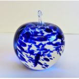 Hand Crafted Crystal Apple Paperweight