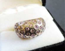 Pink Topaz Sterling Silver Ring