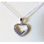 Sterling Silver Heart Pendant Necklace