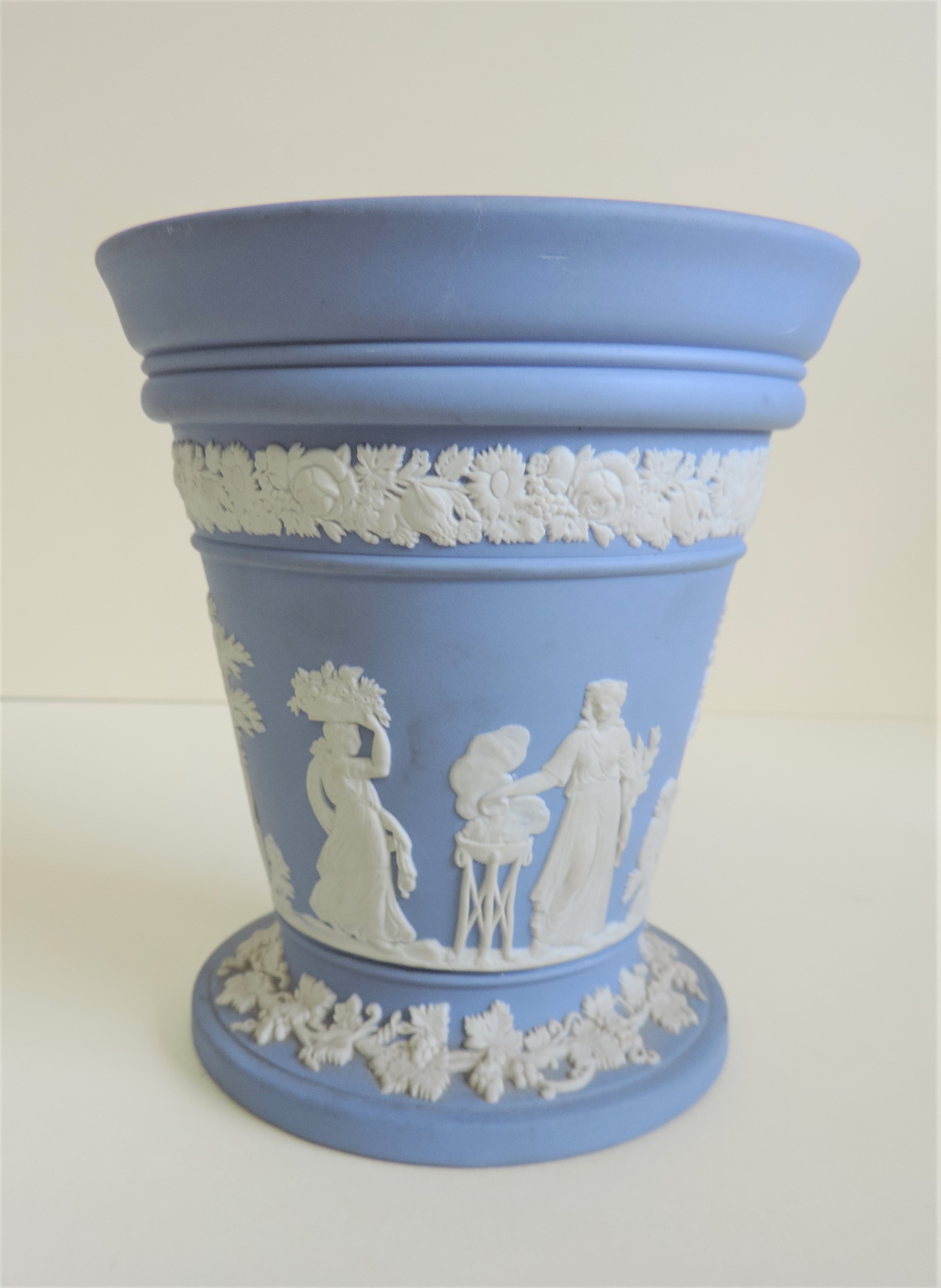 Vintage Wedgwood Blue Jasperware Vase