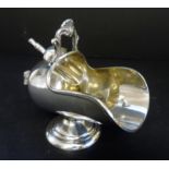 Antique Victorian Silver Plated Sugar Scuttle & Scoop