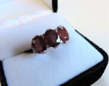 4.65 carat Madagascan Ruby Ring in Sterling Silver