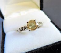 1.8 ct Citrine & Topaz Gemstone Ring in Sterling Silver