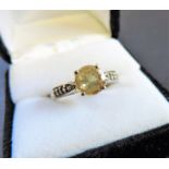 1.8 ct Citrine & Topaz Gemstone Ring in Sterling Silver