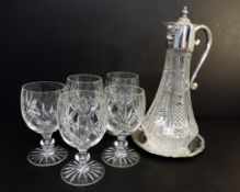 Vintage Decanter & Crystal Glasses Drinks Set