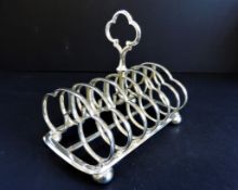 Antique Art Nouveau Elkington & Co Silver Plated Toast Rack