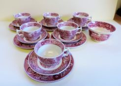 Vintage Wood & Sons Potters 'Woodland' Tea Set for 6