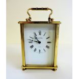 James Walker Brass Carriage Clock Quartz Movement