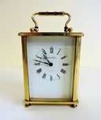 James Walker Brass Carriage Clock Quartz Movement