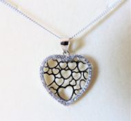 Sterling Silver Heart Shaped Pendant Necklace