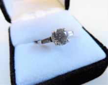 Sterling Silver 2.25 carat Cubic Zirconia Ring