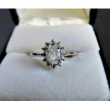 Sterling Silver 1 carat White Sapphire Ring