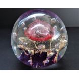 KOSTA HOFF Art Glass Paperweight