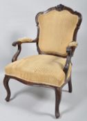 C19th carved show frame chair