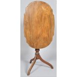 C19th shaped elm tilt top tripod table