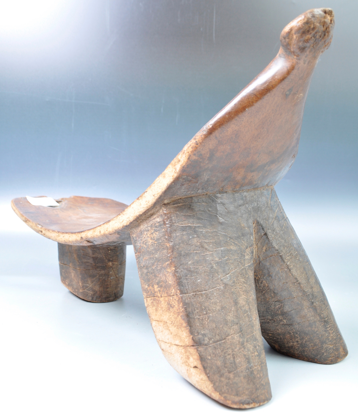 C19tg Burkina Faso alibi carved wooden stool - Image 5 of 5