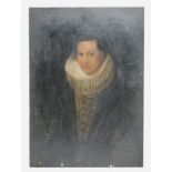 C19th oil of an Elizabethan lady