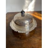 19th-century silverplated muffin dish