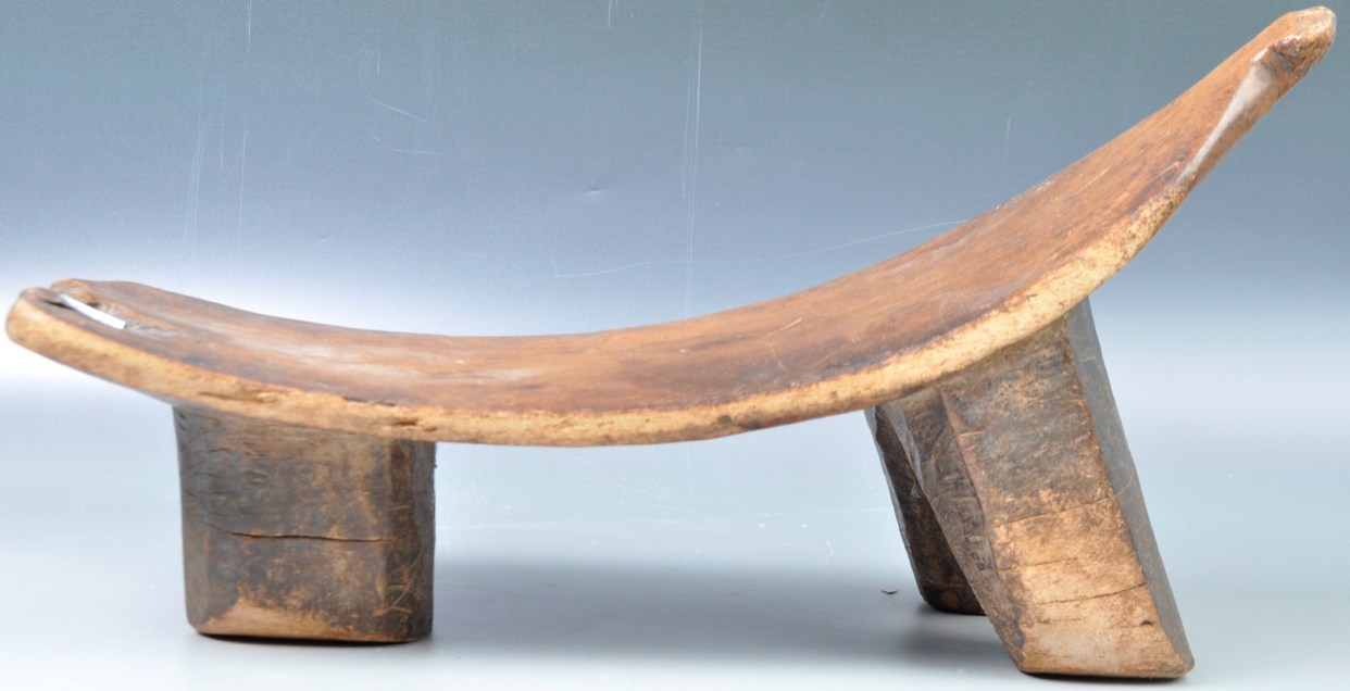 C19tg Burkina Faso alibi carved wooden stool - Image 2 of 5