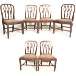 Set of six georgeIII mahogany chairs with tapestry seats
