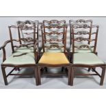 Five george III dining chairs for restoration