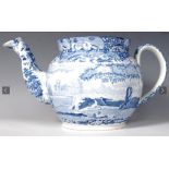 Oversized blue and white Teapot in Spode pattern