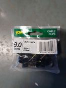 40 packs - 9mm cable clips