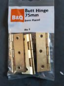 10 - Brass plated hinge packs