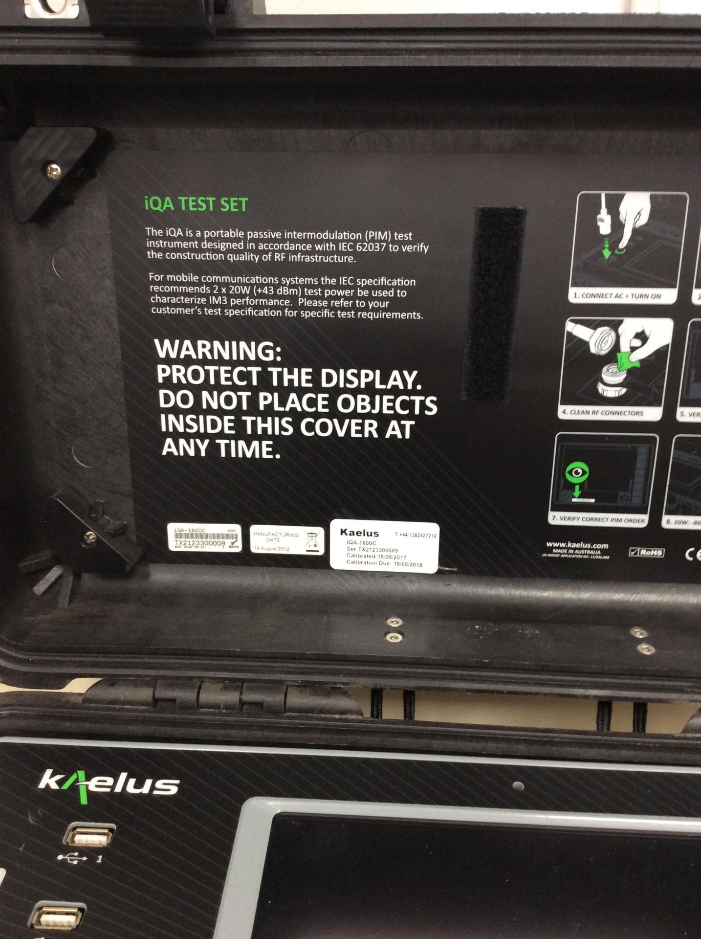 Kaelus iqa-1800c pim analyser test set in peli case - Image 5 of 6