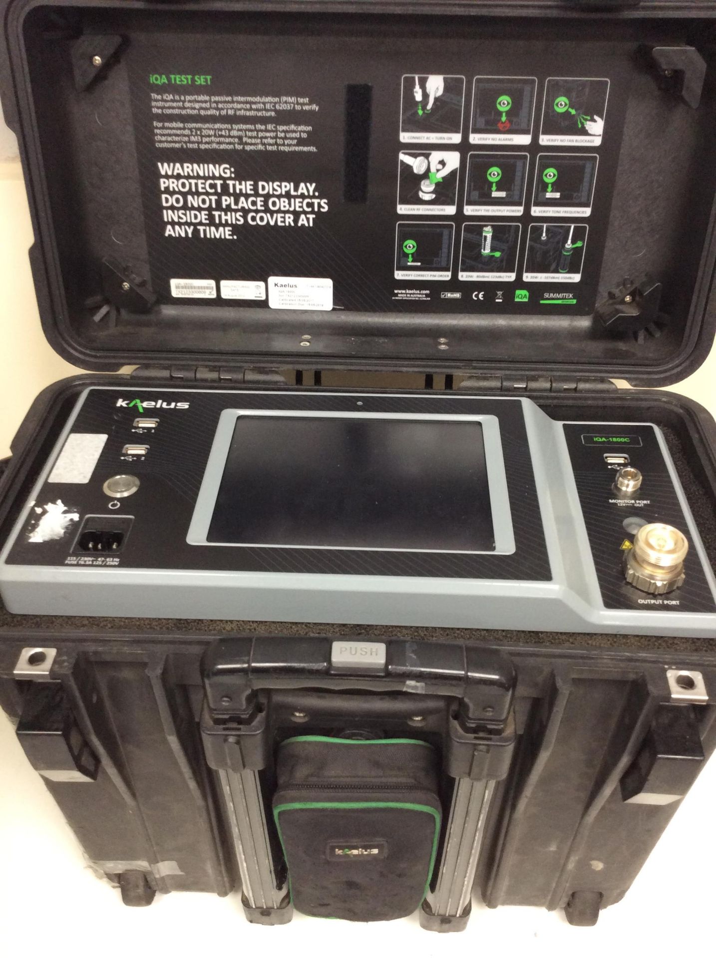 Kaelus iqa-1800c pim analyser test set in peli case - Image 2 of 6