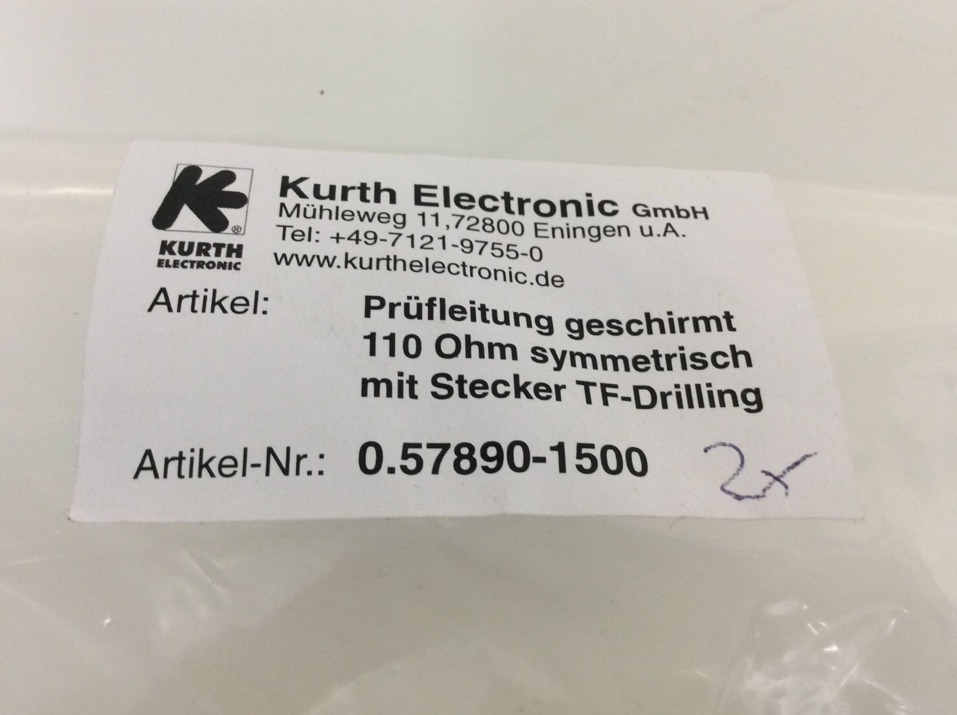 2x kurth symmetric test cable - Image 2 of 3