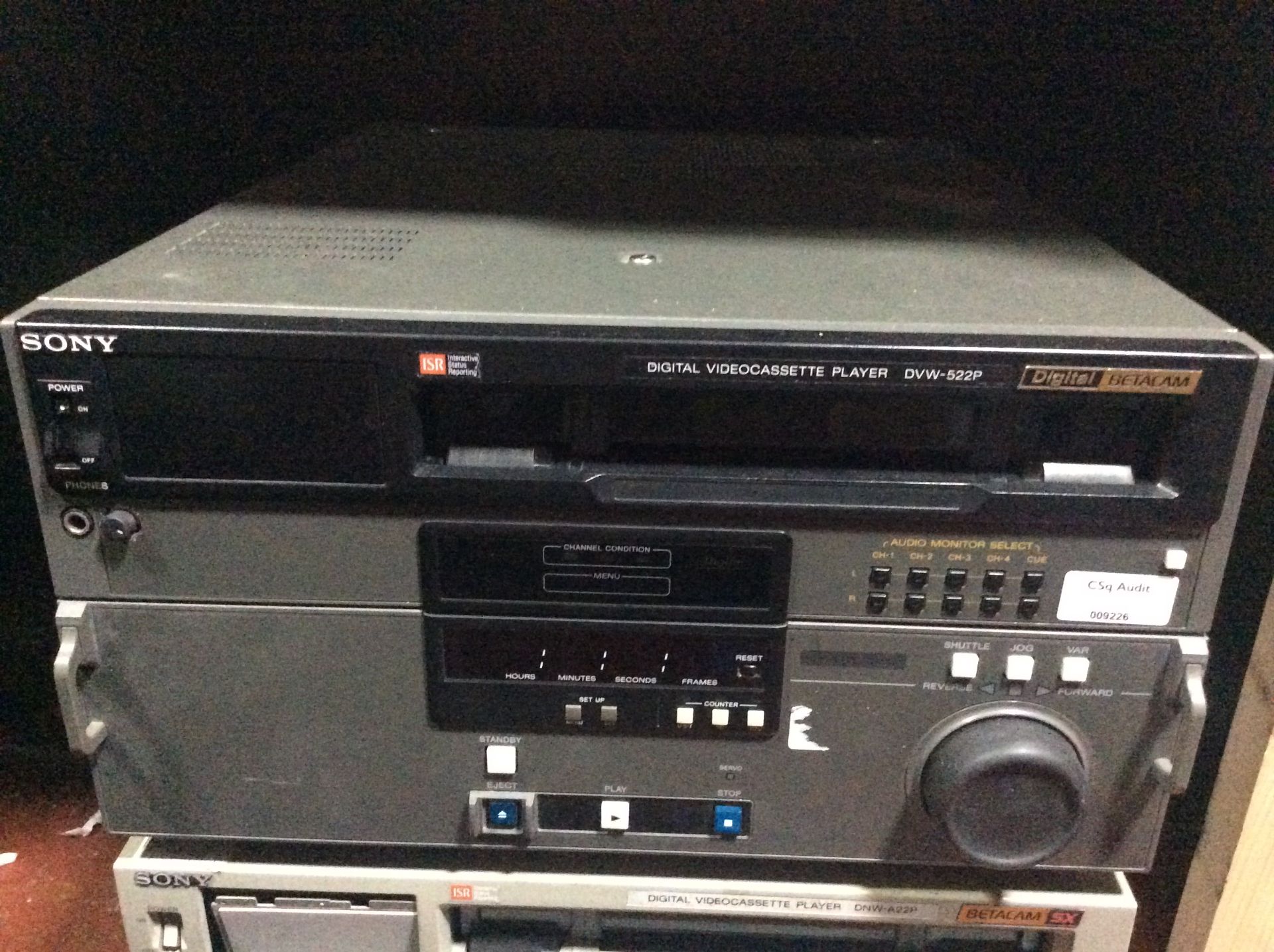 Sony betacam digital videocassette player dvw-522p