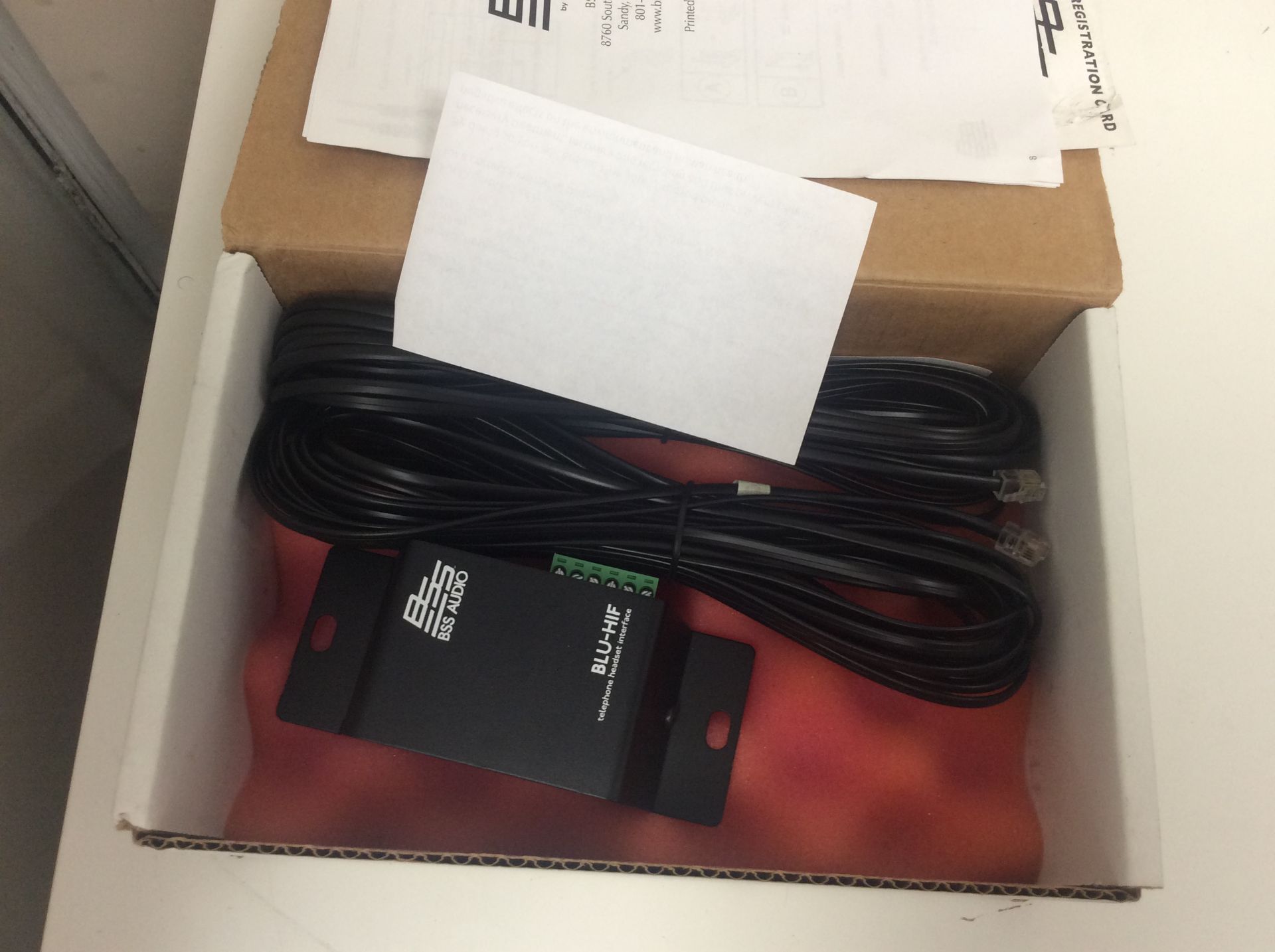 Bss audio blu-h1f telephone headset interface (boxed)