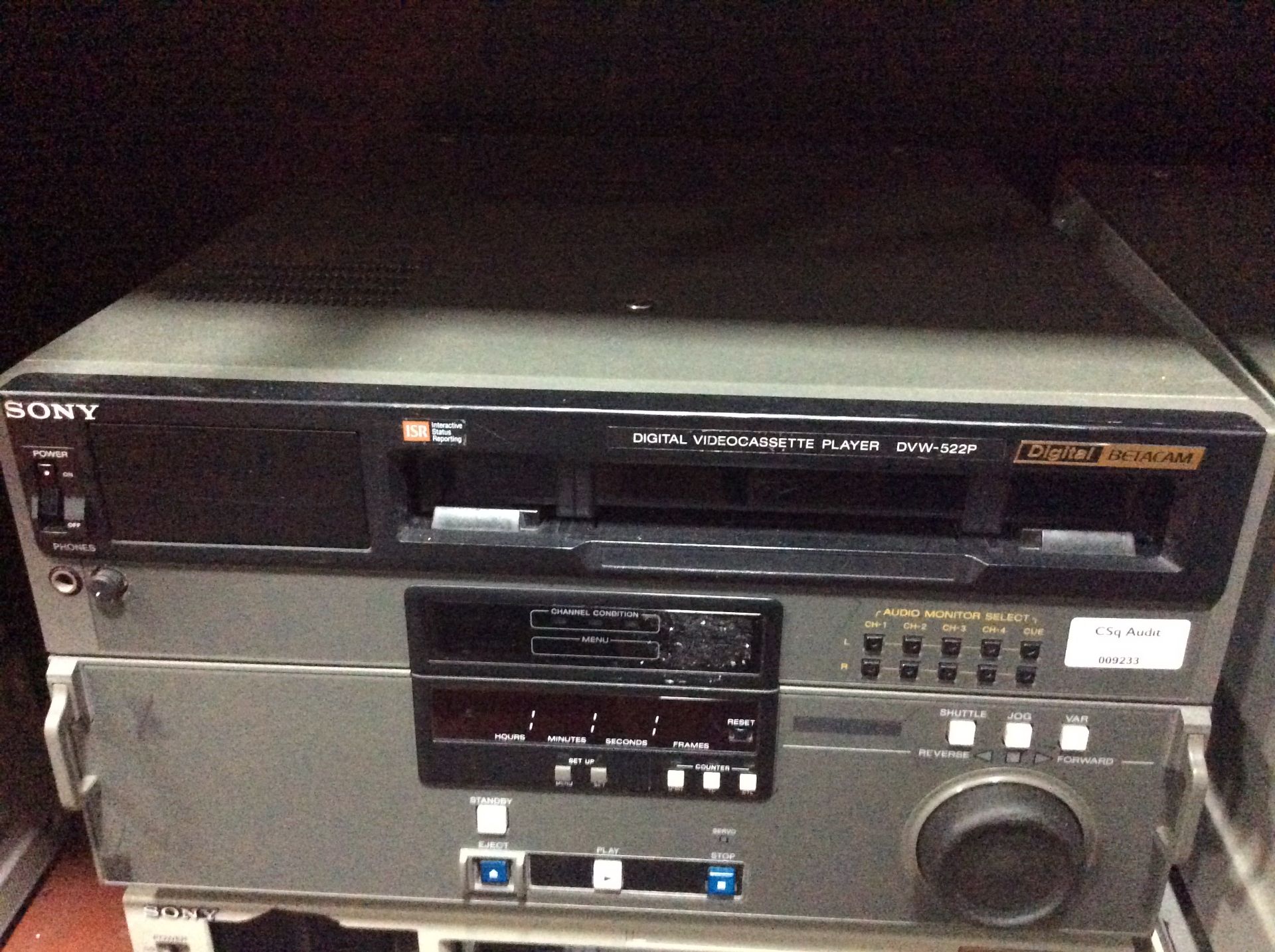 Sony betacam digital videocassette player dvw-522p