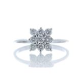 18ct White Gold Fancy Cluster Diamond Ring 0.45 Carats