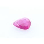 Loose Pear Shape Burmese Ruby 1.04 Carats