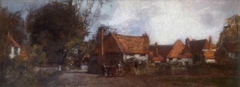 Original Signed Oil Painting. John Lochhead, 1866-1921 - Norfolk Village