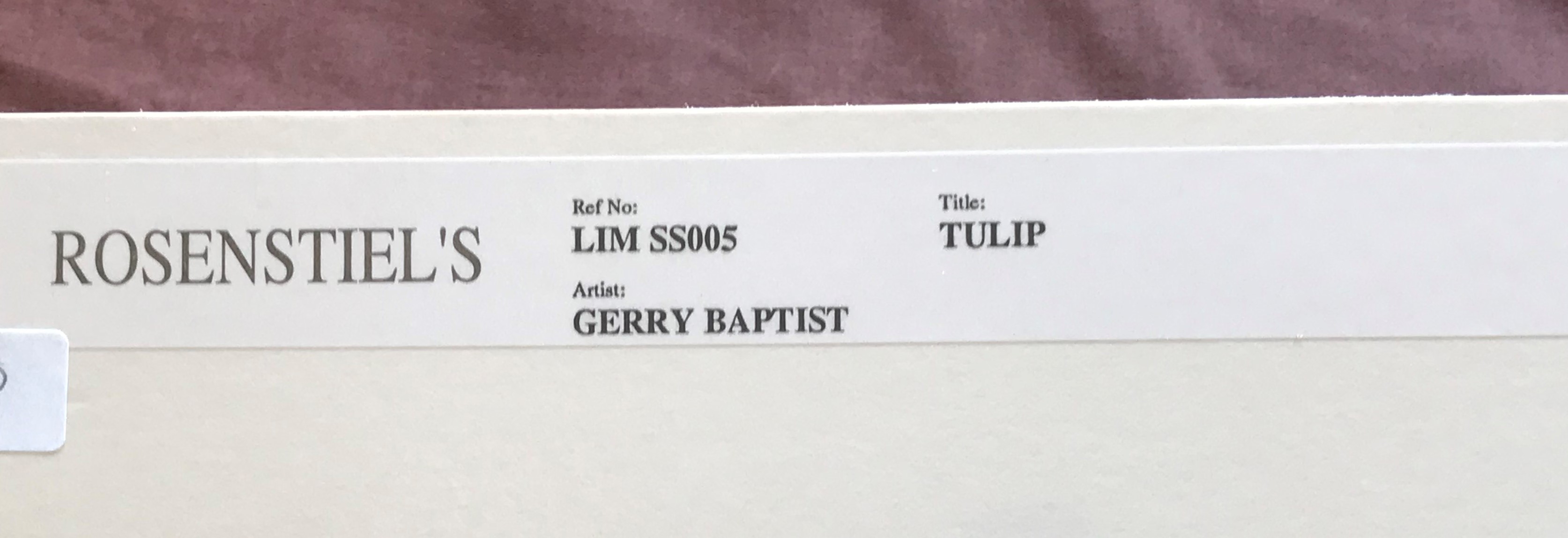 Tulip Gerry Baptist Limited Edition Print Signed numbered and titled - Image 4 of 5