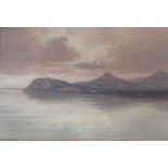 Original Signed Watercolour. Captain George Drummond Fish - Misty Morning Sugarloaf Mountain Dublin