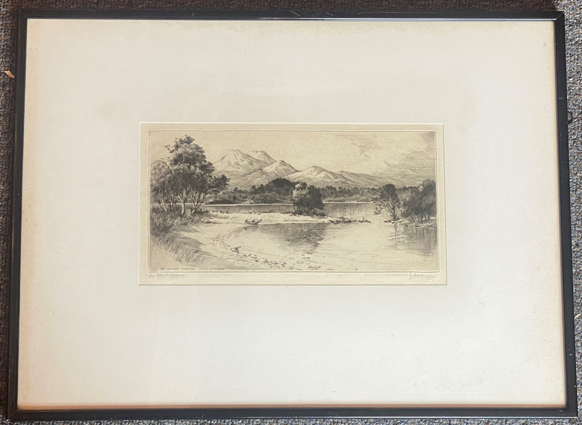 J McArdle (Jackson Simpson) signed etching "The Silver strand Loch Katrine" - Image 2 of 4