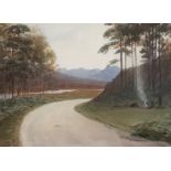 Alexander Fraser Jnr signed watercolour "Travelers at Kintail"